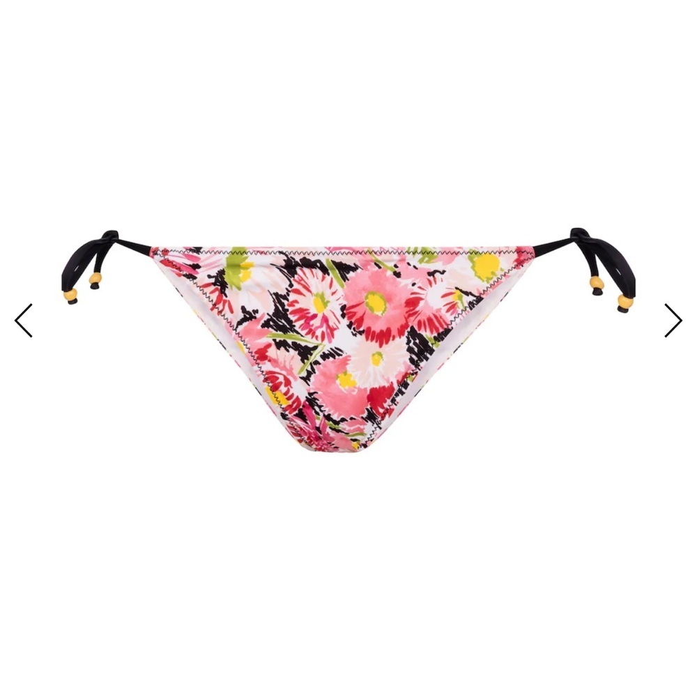 NWT STELLA MCCARTNEY Watercolor Pink Floral Bikini Bottom With Side Ties XS - Picture 5 of 16